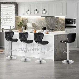 Zeny Luxe Swivel Pu Leather Bar Stool