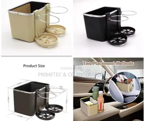 Car Arm Rest Organizer ( Box, Phone Slot, 2 Bottle Holder)