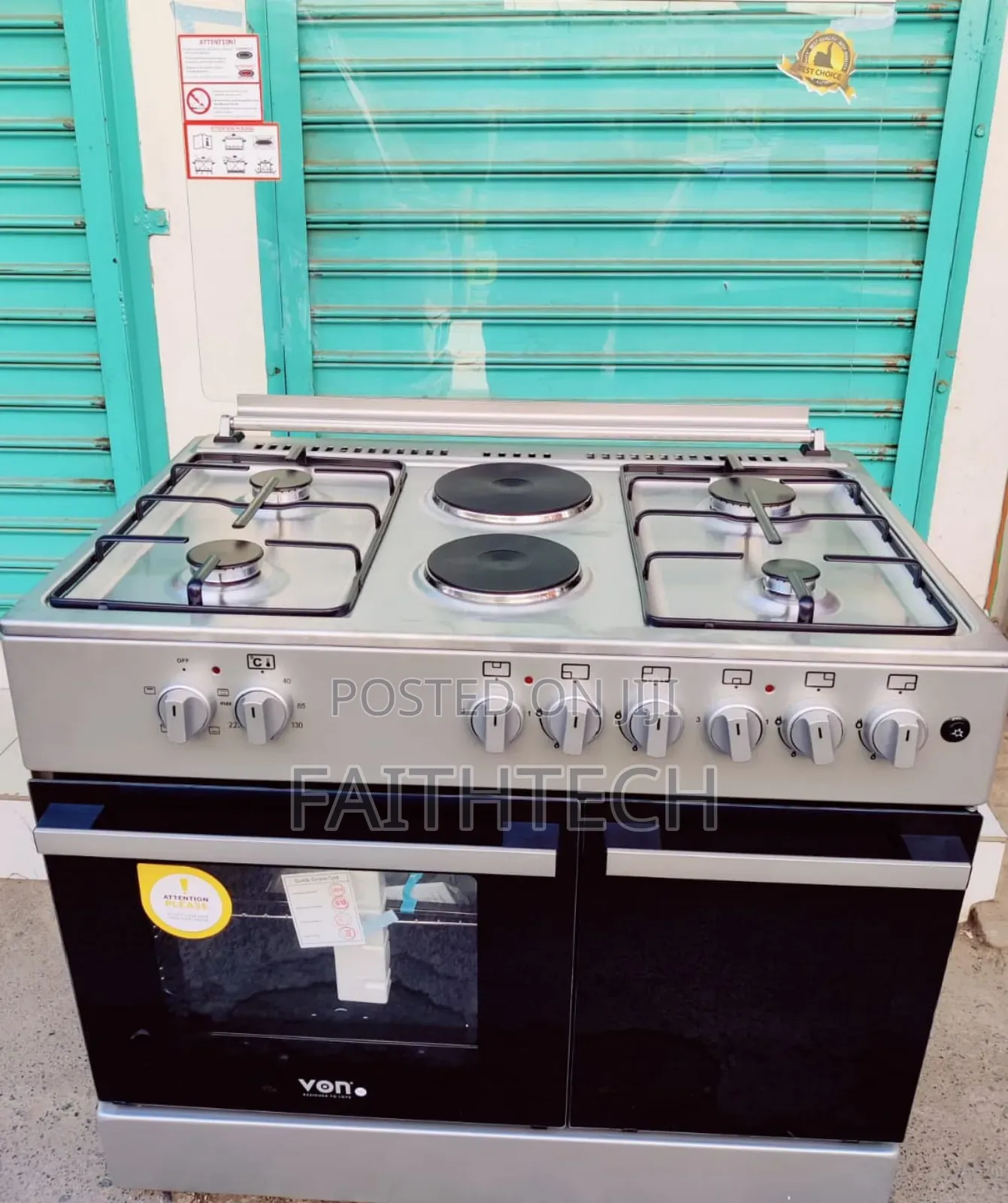 🔥60*90 Von 4+2 With Gas Compartment Standing Cooker
