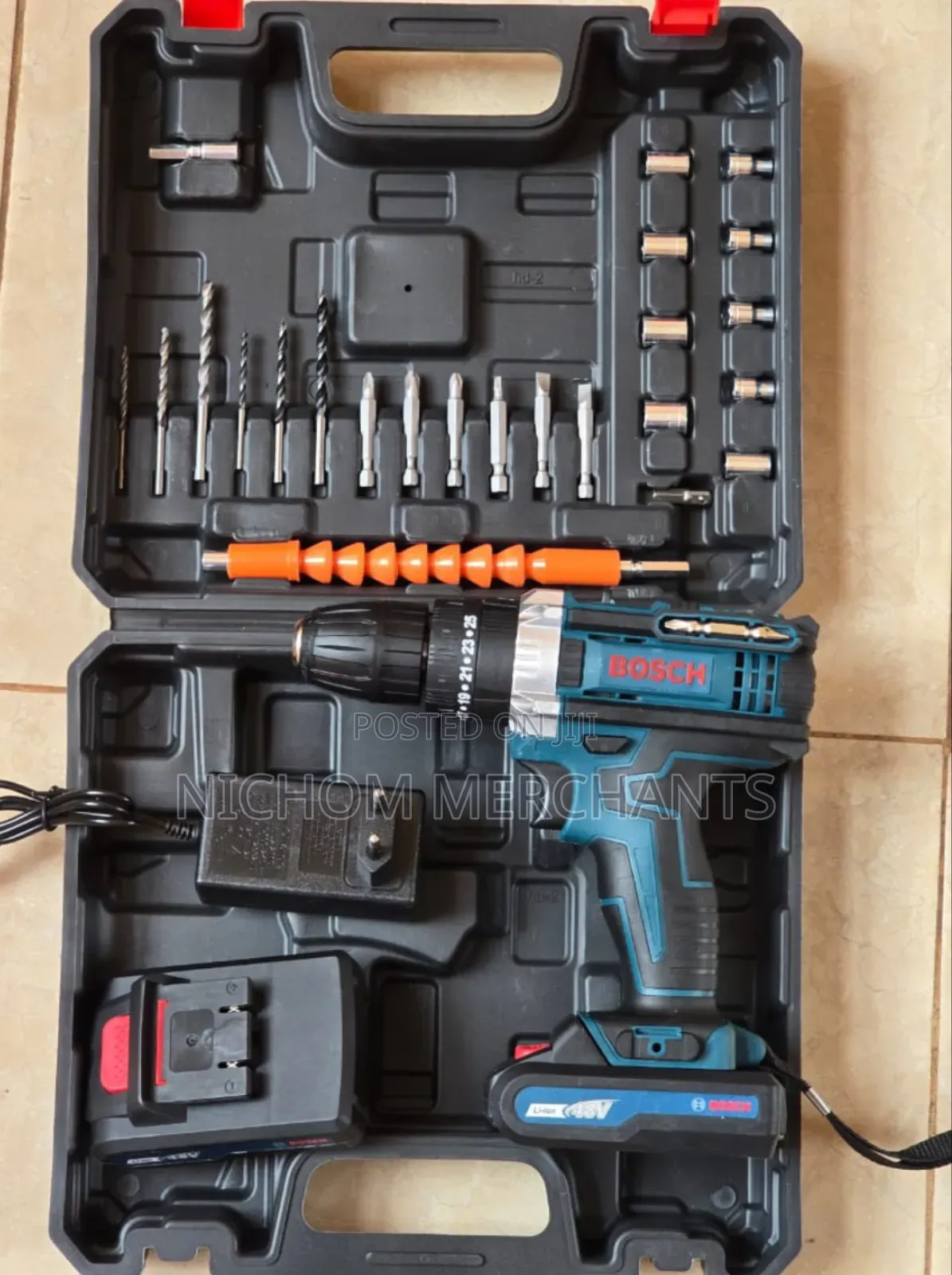 48v Bosch Cordless Drill/Bosch Cordless Impact Drill.