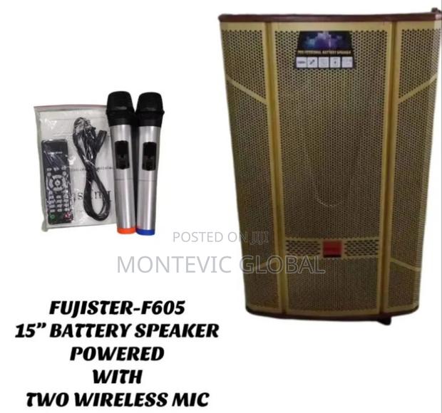 Battery Speaker Powered With 2 Wireless Mics - main view