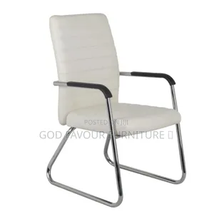 Generic White Office Chair/Waiting Chair With Armrests Bj9x