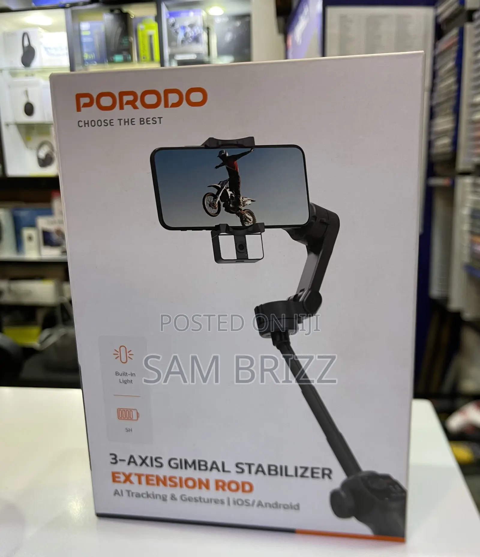 Porodo 3-Axis Gimbal Stabilizer Extension Rod