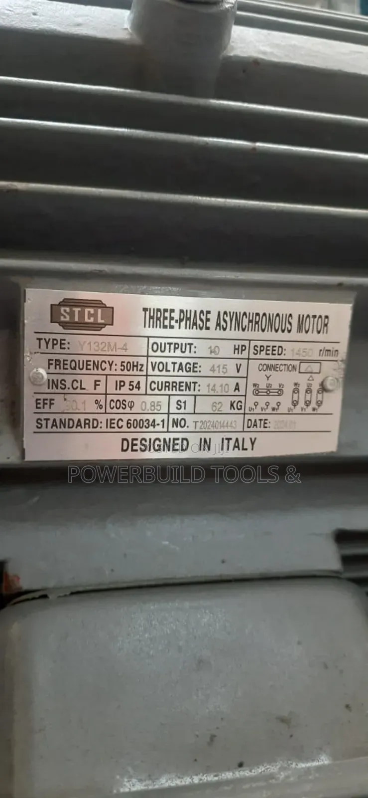 Stcl Italy 10hp 3phase Electric Powered Motor 1450rpm