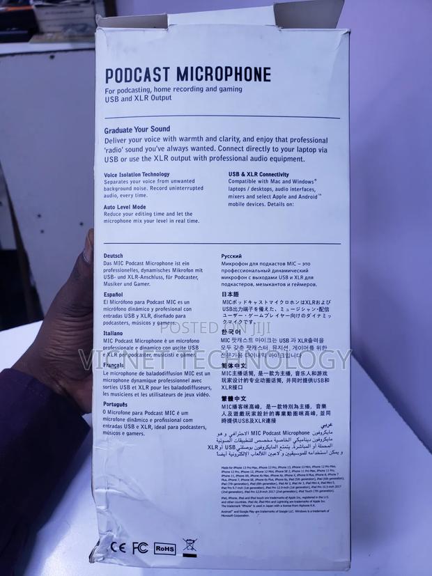 Codenser Podcast Microphone With Usb and XLR Output - thumbnail 3