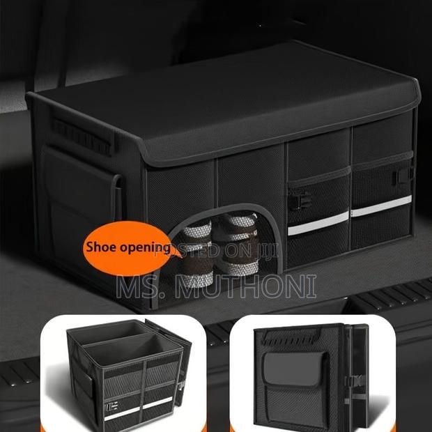 Large Black Car Trunk Foldable Organizer (60*35*30cm* ) - thumbnail 2