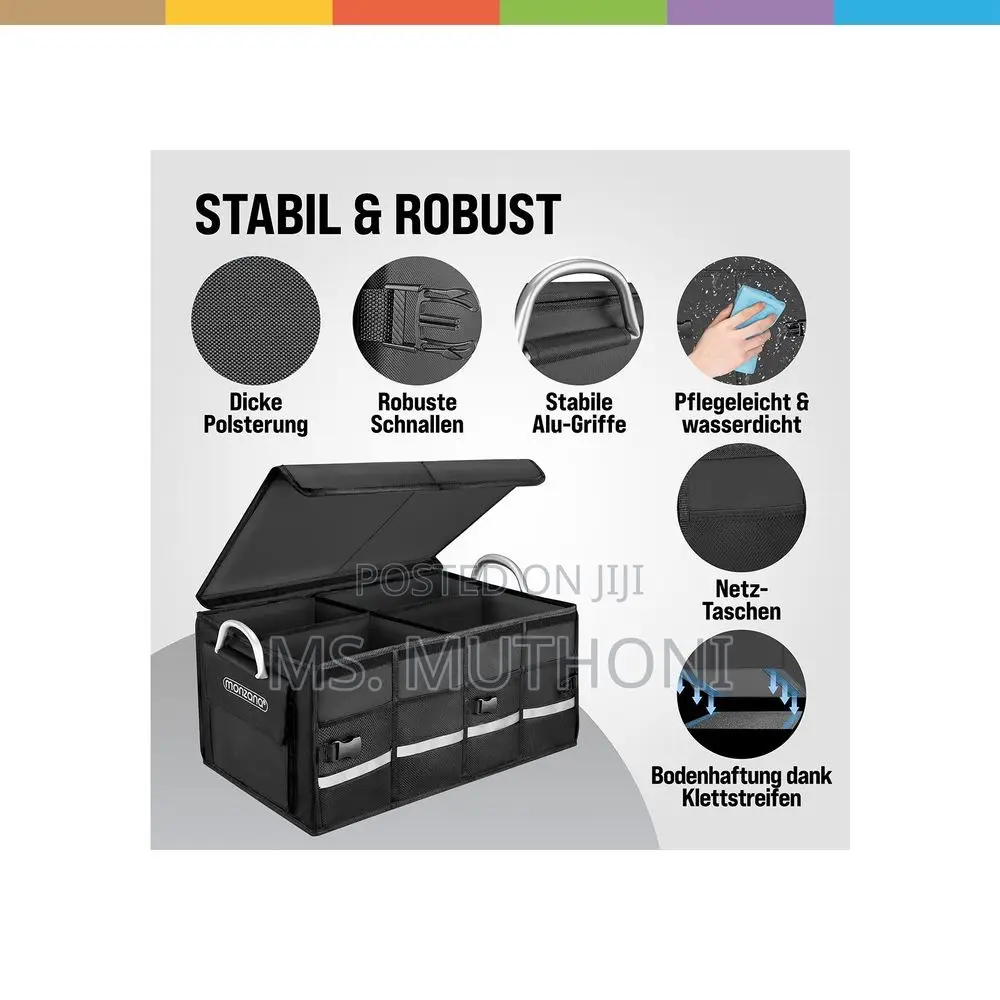 Large Black Car Trunk Foldable Organizer (60*35*30cm* )