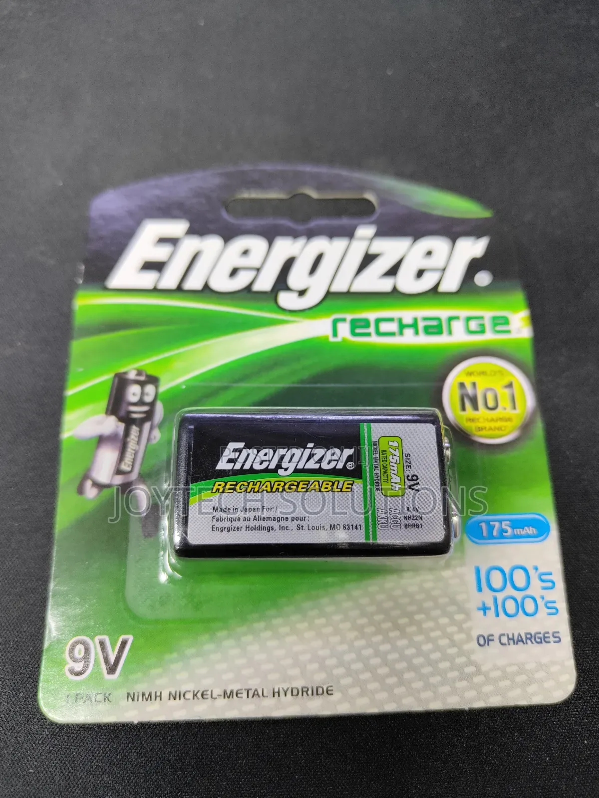 9 Volts Energizer Battery Rechargeable