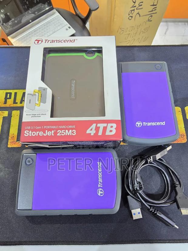 Transcend External HDD 4tb – Iron Grey – Ts4tsj25m3s - main view