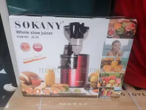 300 Watts Sokany Slow Juicer With 80mm Large Opening 