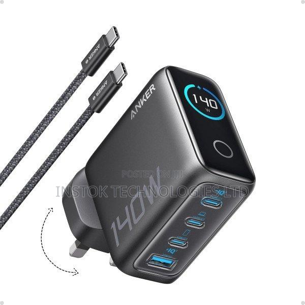 Anker Laptop Charger (140w, 4-port, Pd 3.1) + Usb-c Cable
