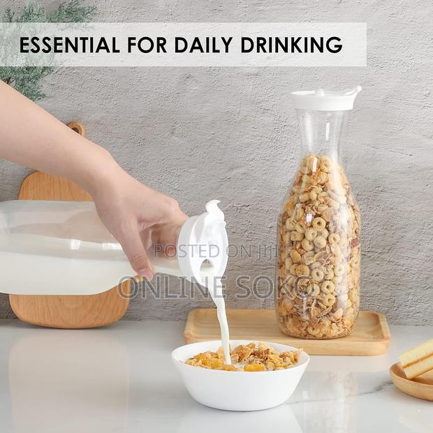 Unbreakable Plastic Carafe Juice Bottle Pitcher, 1.5l - 1 Pc - thumbnail 5