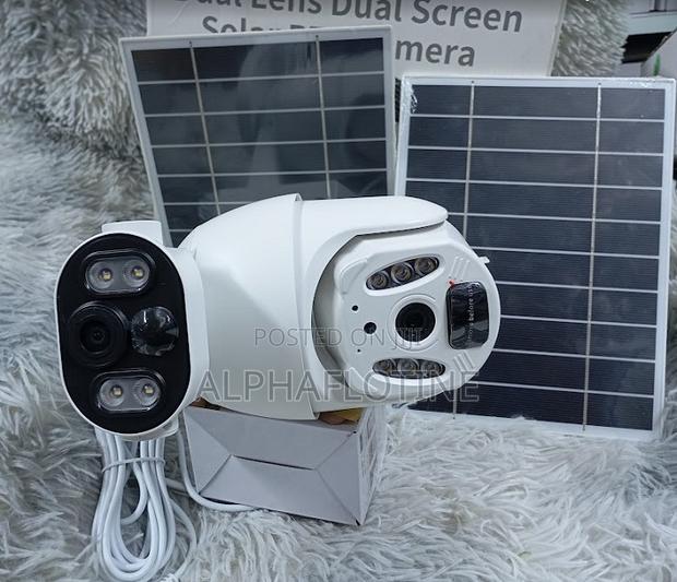 6 Mp Ubox Dual Lens Dual Screen Solar Powered PTZ Camera