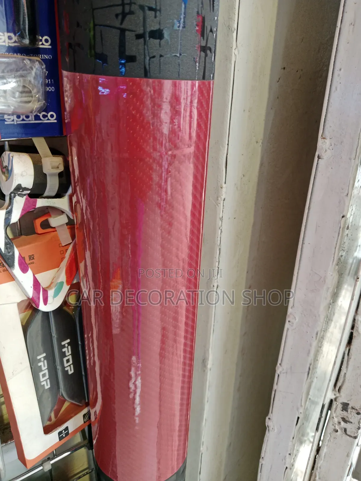 1.5mx1m Red Carbon Design Vinyl Wrap