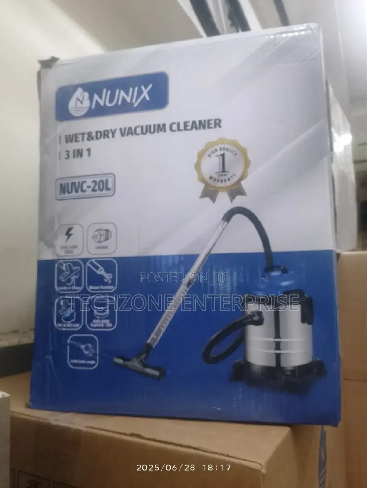 Nunix (Nuvc-20l)Vacuum Cleaner 3 in 1 Wet and Dry - 20l