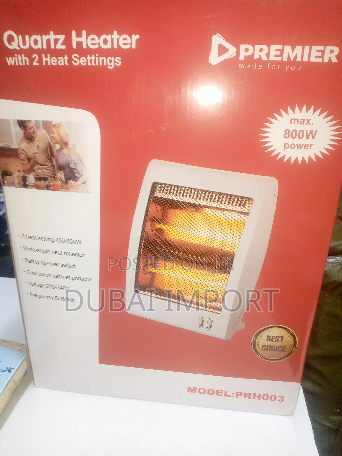 Quartz Heater 800w With Two Heat Settings