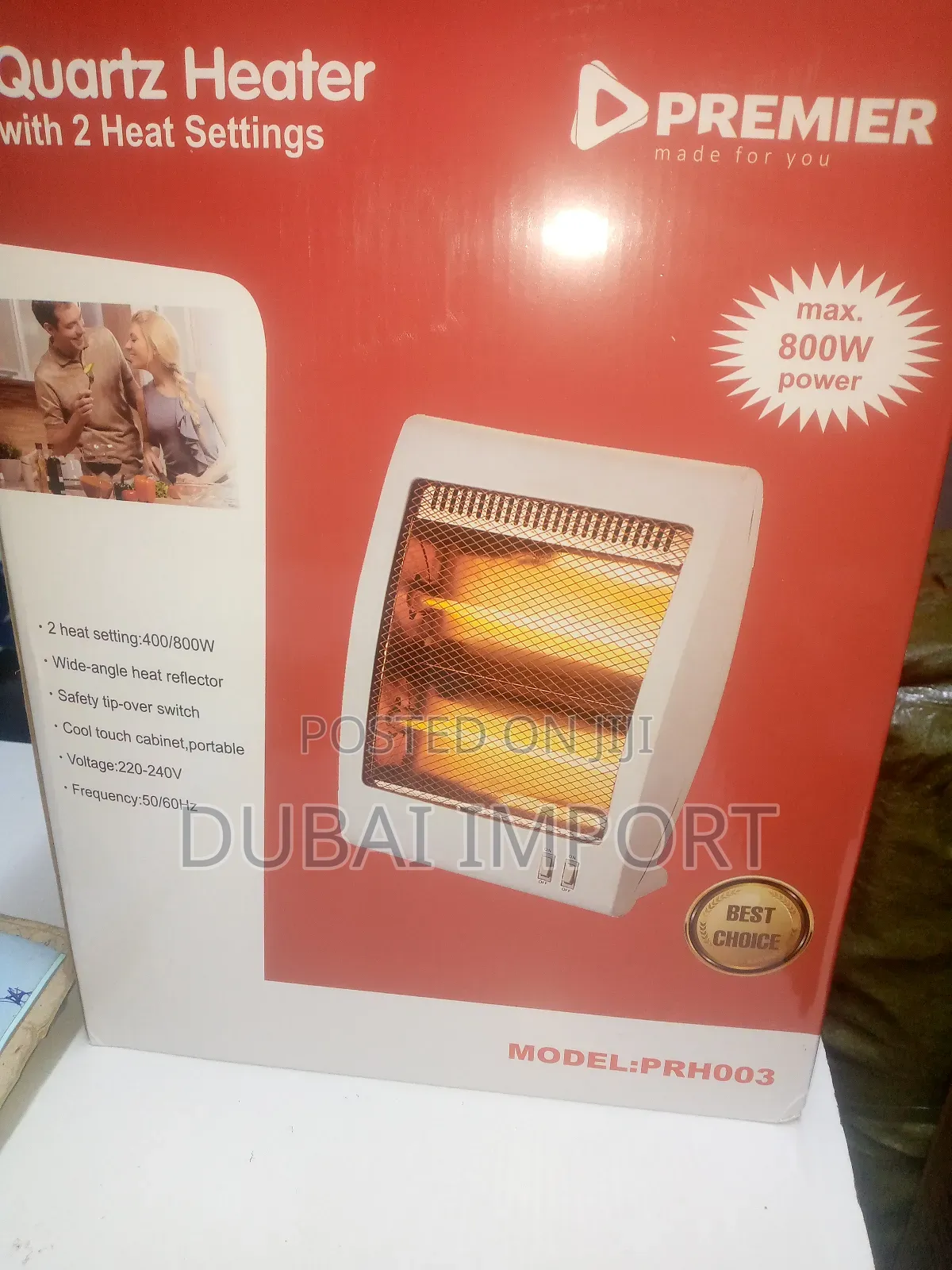 Quartz Heater 800w With Two Heat Settings