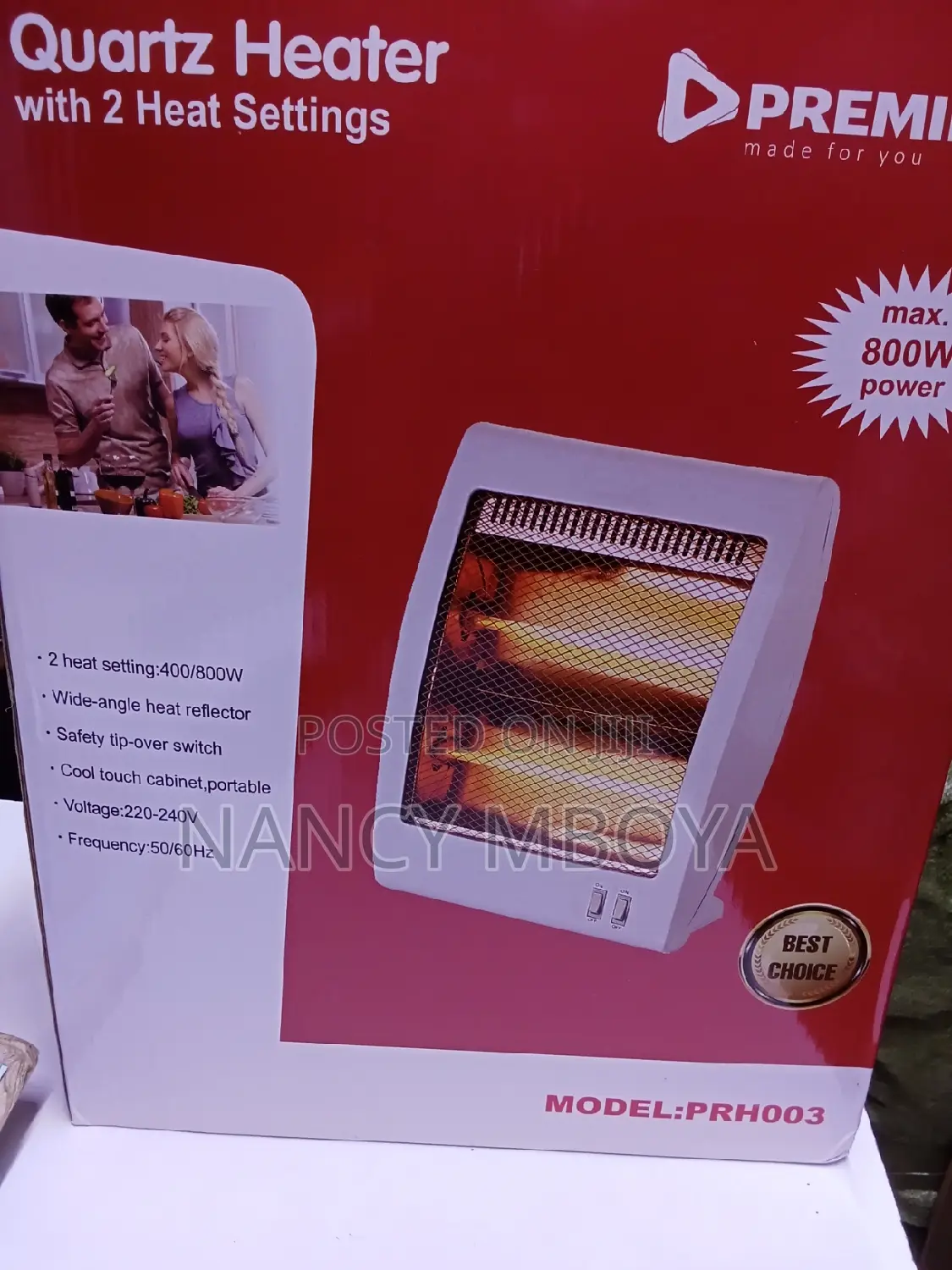 Quartz Room Heater 800w