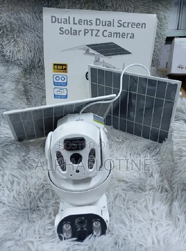 4g Ubox Dual Lens 6mp Solar Energyptz Outdoor Camera Simslot