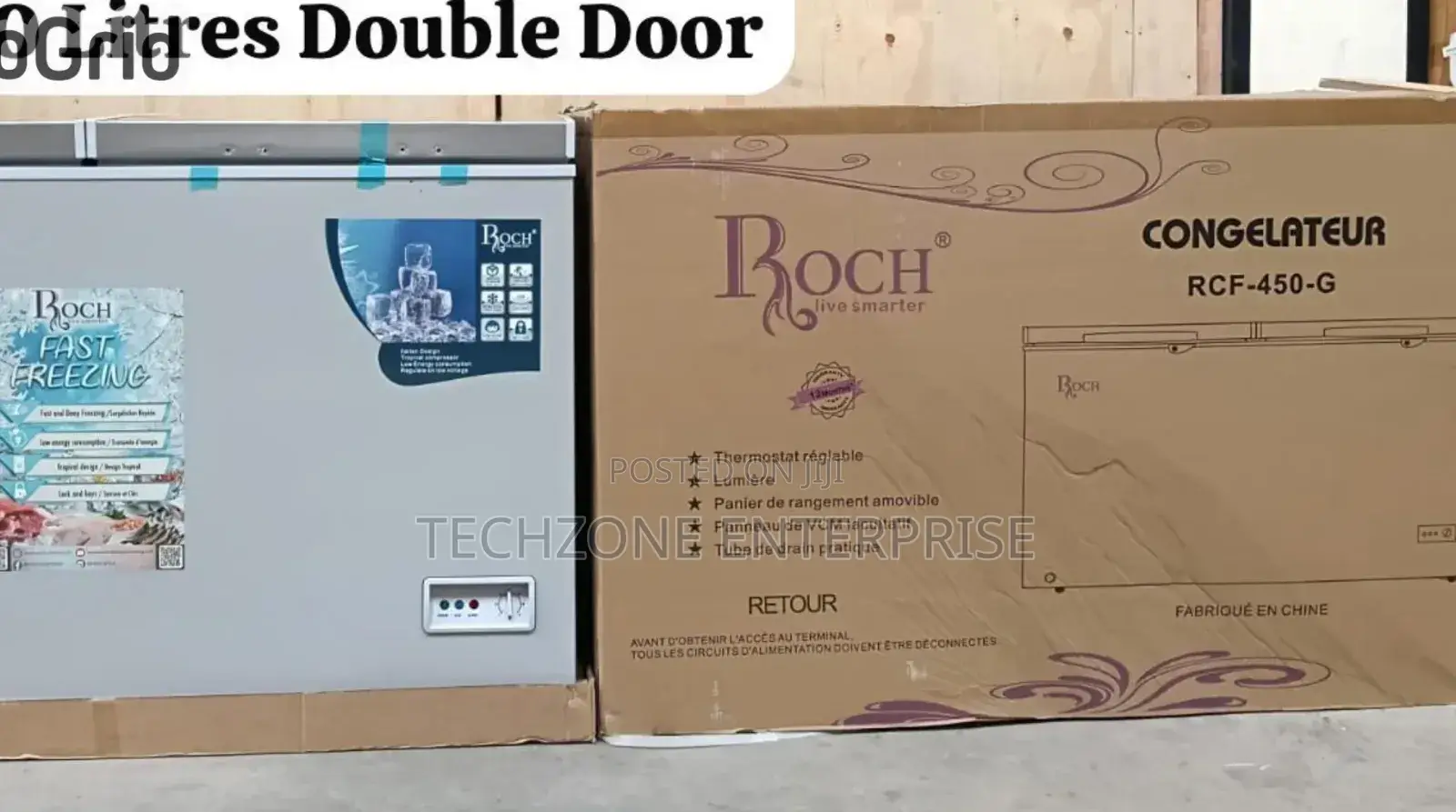 Roch 350 Litres Double Door Chest Freezer - (Rcf-450-G) 