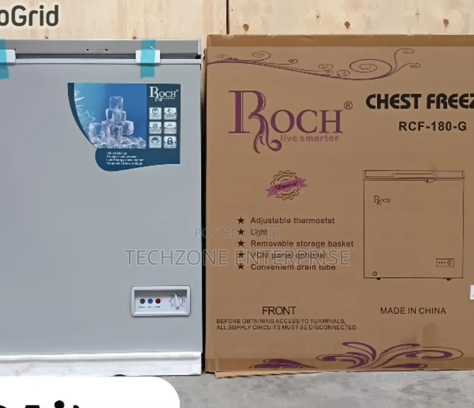 Roch 140 Litres Chest Deep Freezer With Led Lights 