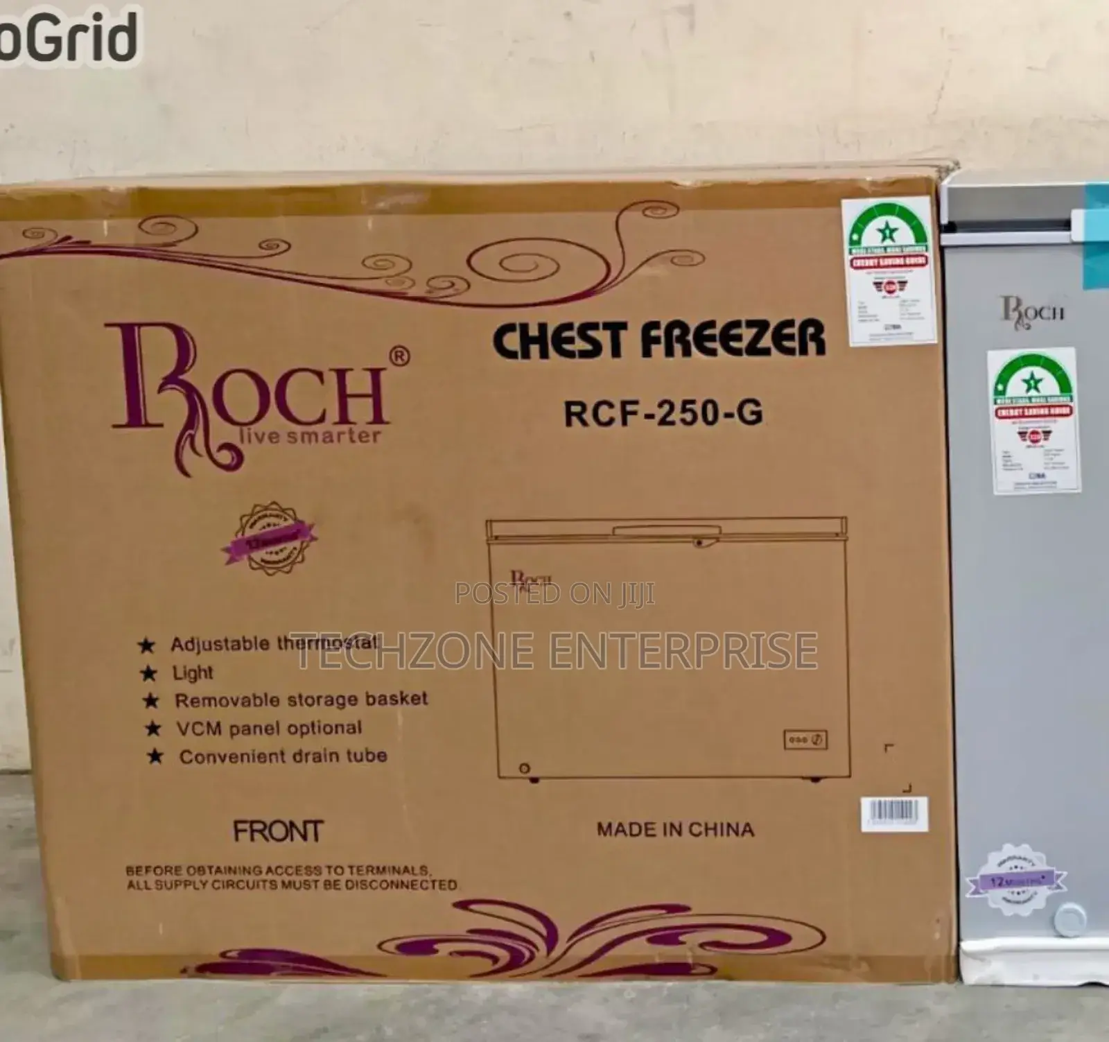 Roch 190 Litres Chest Freezer With Lock and Keys 