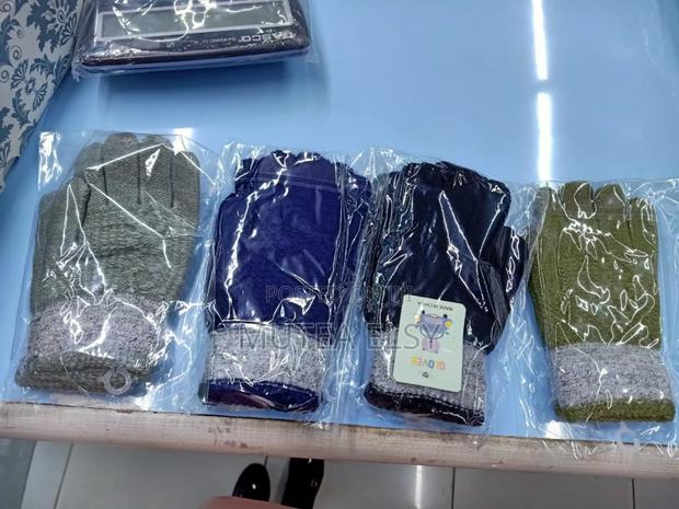 Navyblue,Grey,Black Green Kids Warm Gloves - thumbnail 4