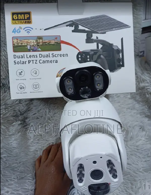 4g Solar CCTV Cameraubox Dual Lens Dual Screen Solar PTZ Cam