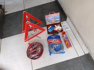 Car Safety Kit 5in1 /Triangle, First Aid,Tow Rope,Fire Stop