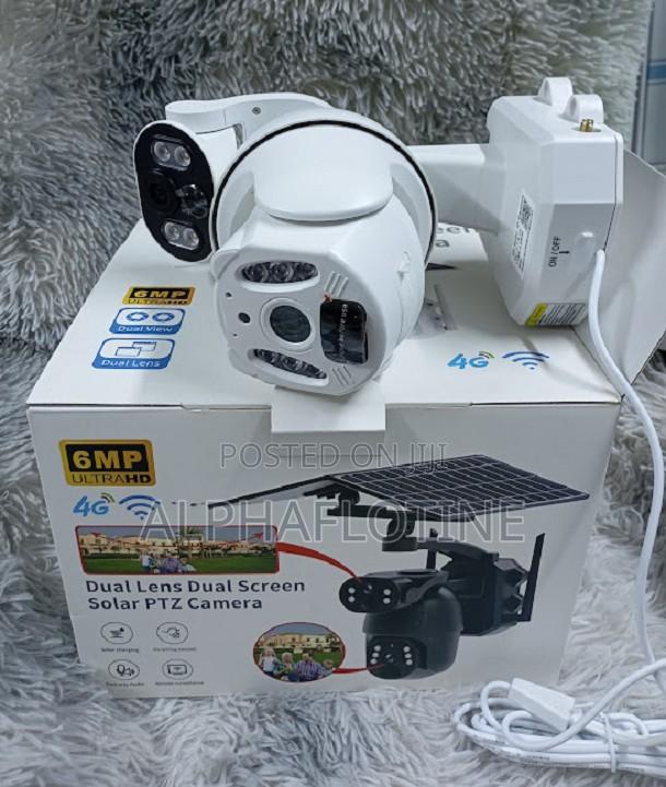 High-Resolution 6mp,4g Simcard,Dual Lens Dual Screen Solar PTZ Camera - main view