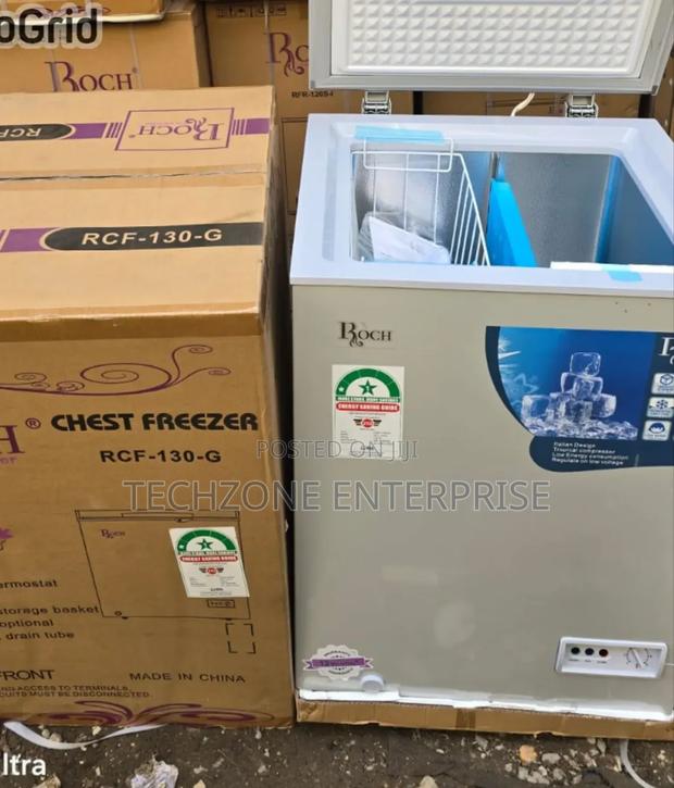 Roch RCF-130-G 100l Chest Freezers Low Noise Operation 