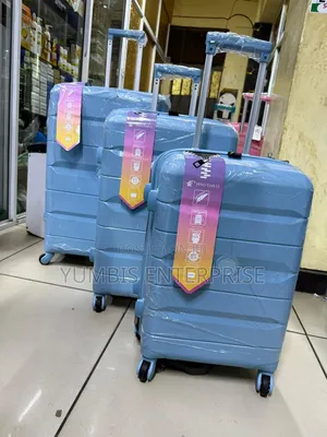 Sky Blue Rubber Suitcase 3 in 1 Set at KSH 8500 Each Set