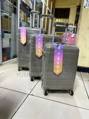 Brown Luggage Sets 3 in 1 at 8500 Rubber Unbreakablesuitcase