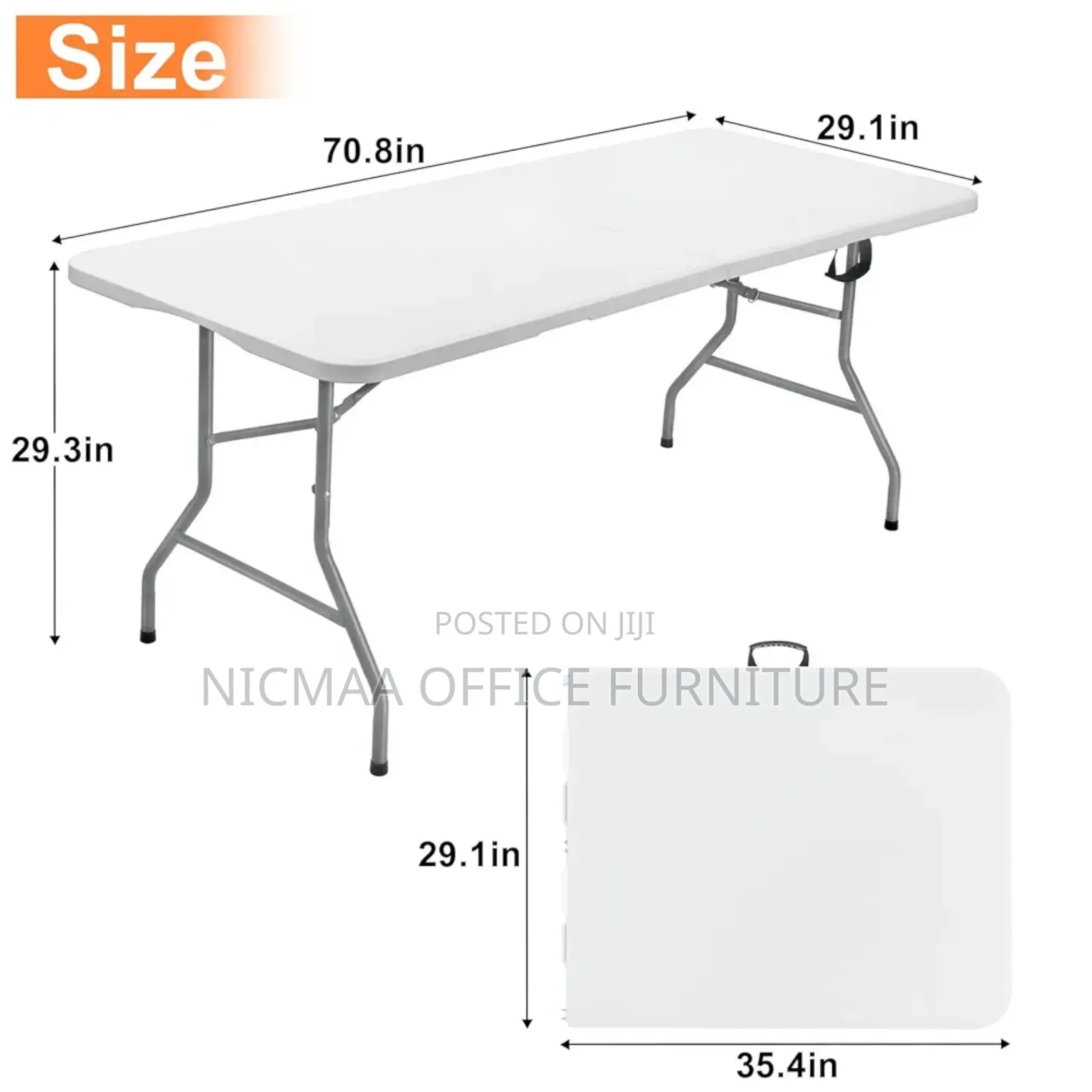 Skok Folding Picnic Utility Heavy Duty Table