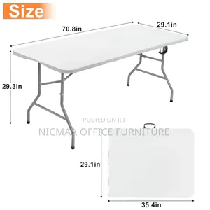Skok Folding Picnic Utility Heavy Duty Table