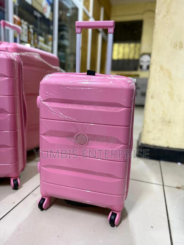 Pink Small Size Rubber Carryon Suitcase at 2000 - thumbnail 2