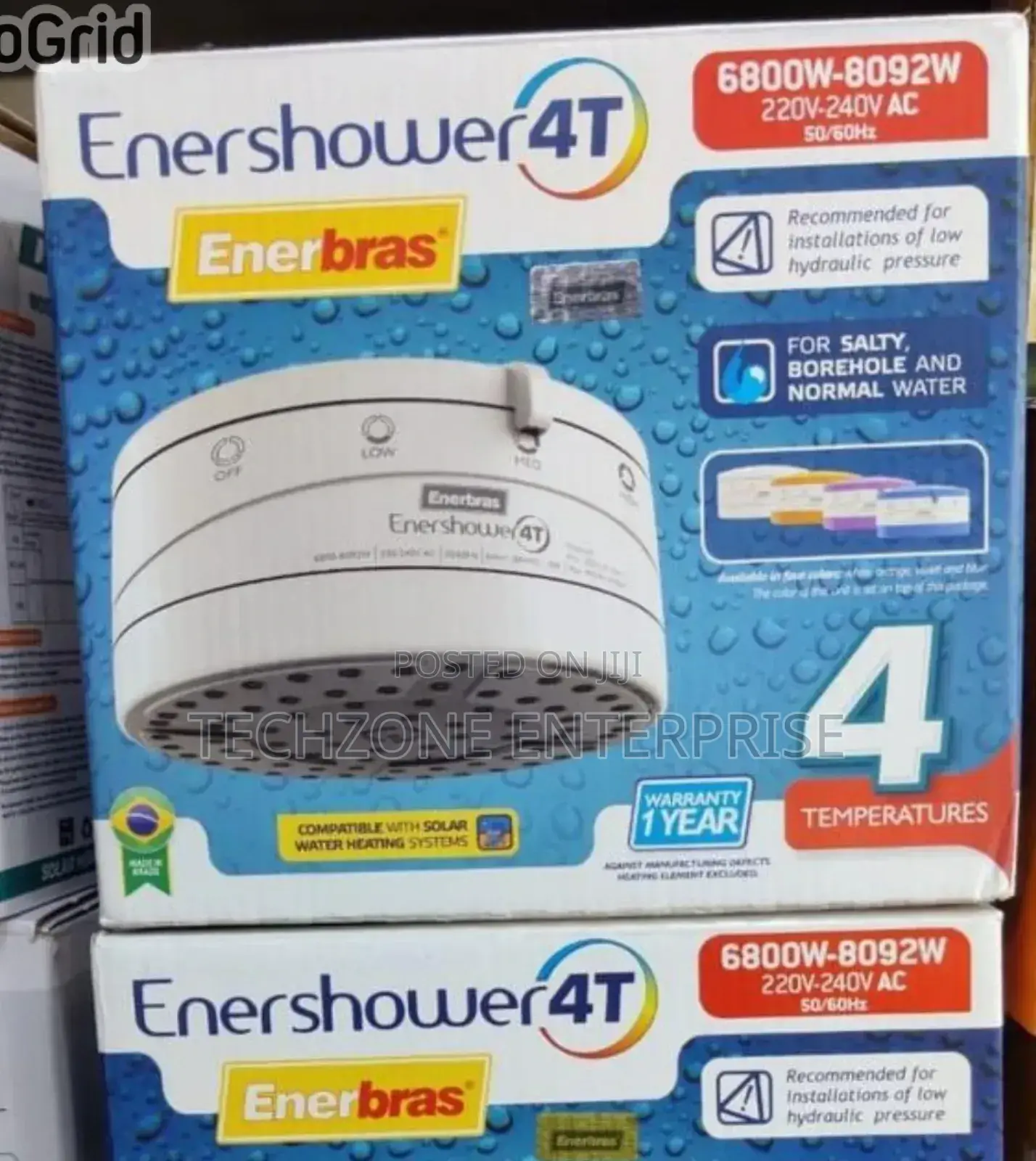 Enerbras Enershower- 4t Salty Water Instant Showerheads