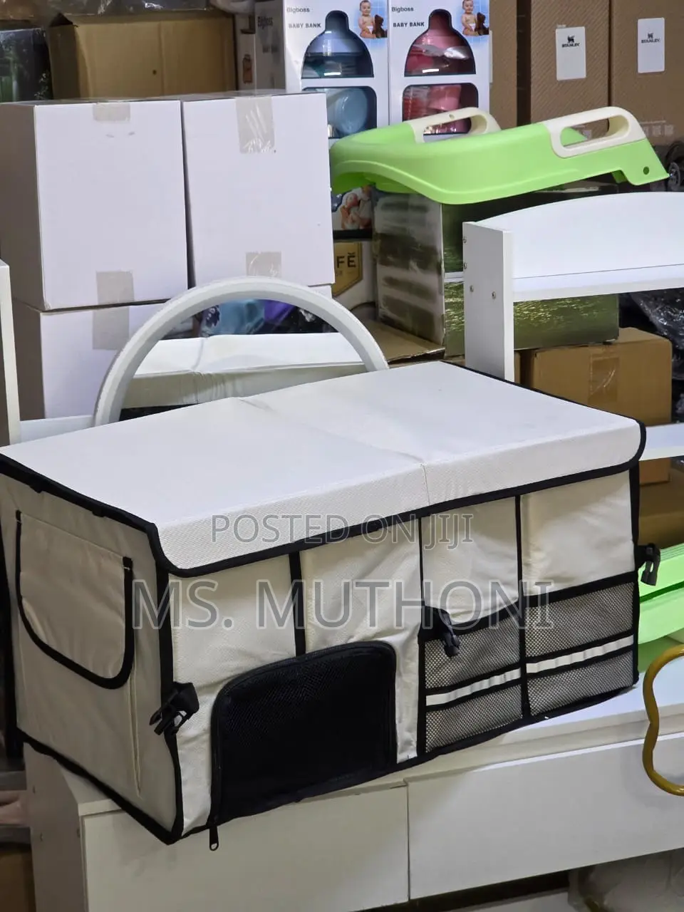 Beige Large Capacity Boot Multi-Tool Storage Organizer /