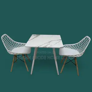 2 Mesh Chairs W Square Table Set Office Dining Balcony
