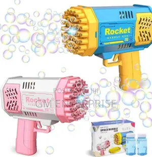 40 Holes Pink Automatic Bubble Gun