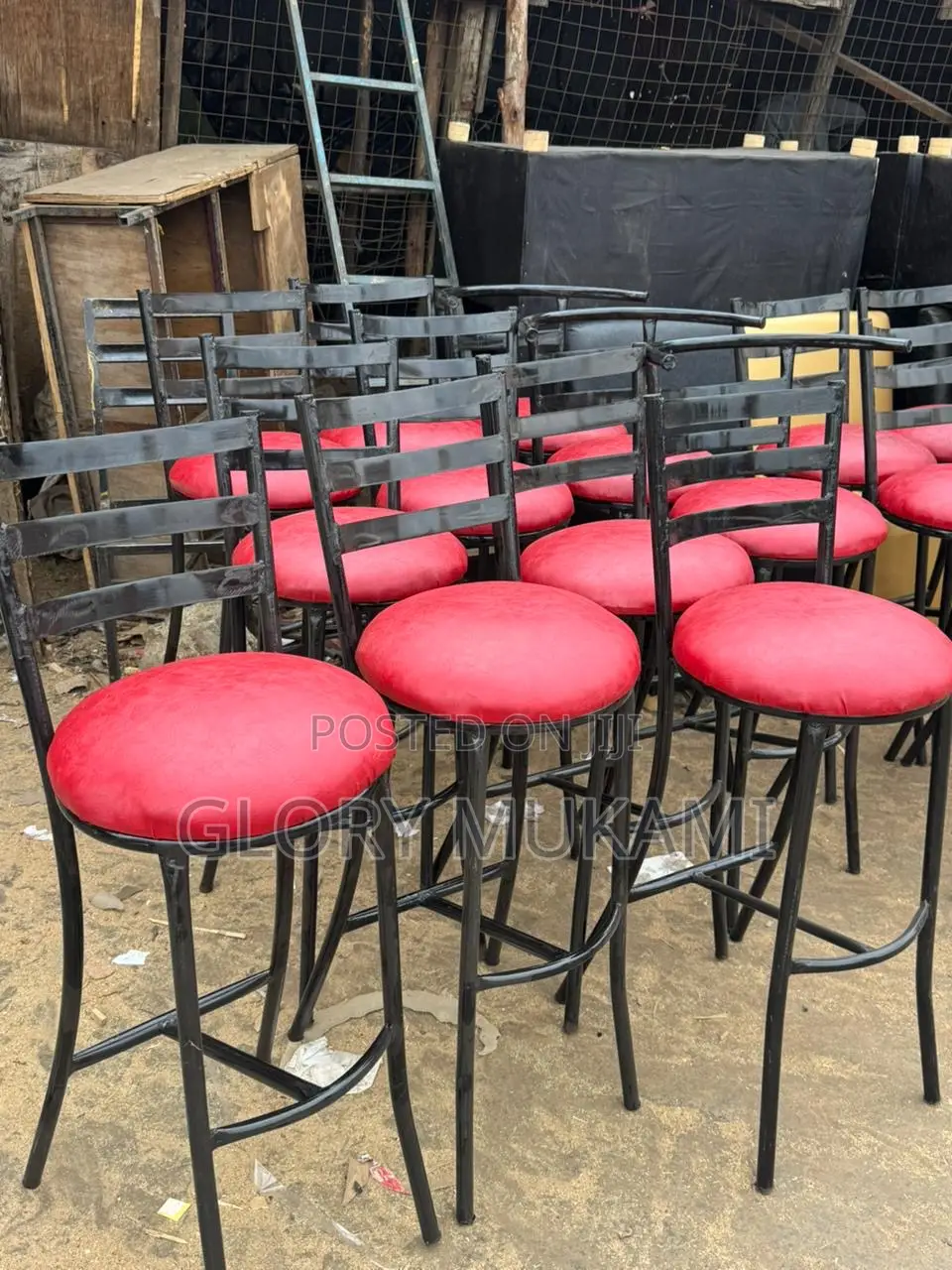 Restaurant And Bar High Sinatabu Chairs Red