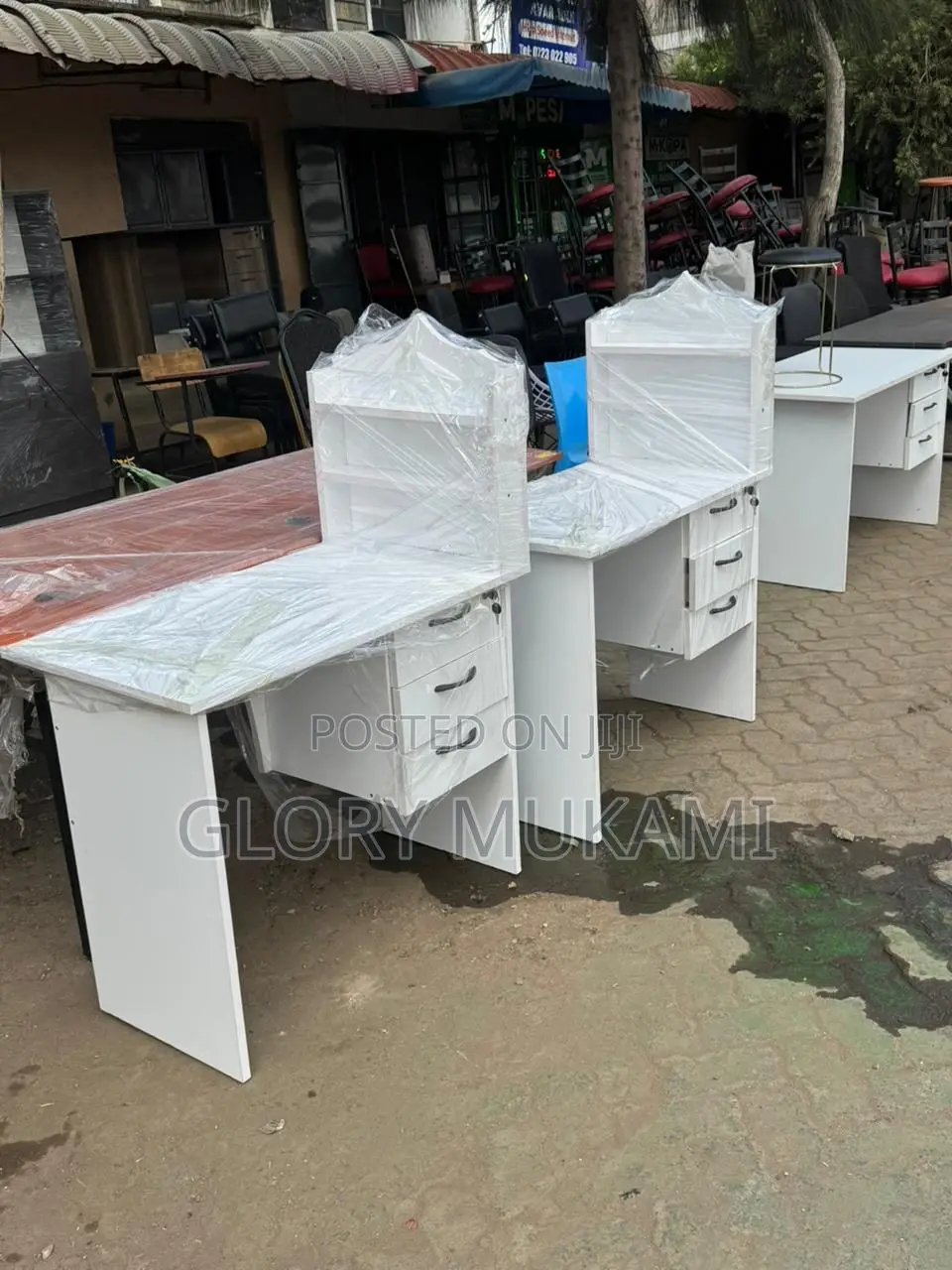 White Manicure Desk Table