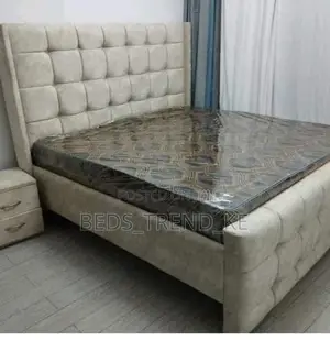 Beige Modern 6 by 6 Bed