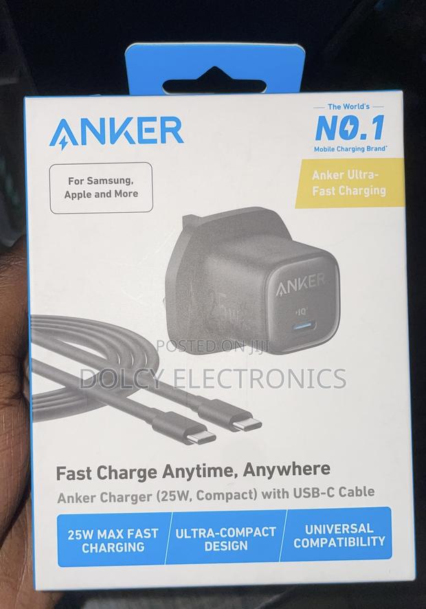 Anker Charger (25w, Compact) With Usb-C Cable - main view