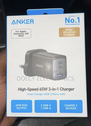 Anker Powerport Iii 3-Port 65w High Speed Usb-C Charger