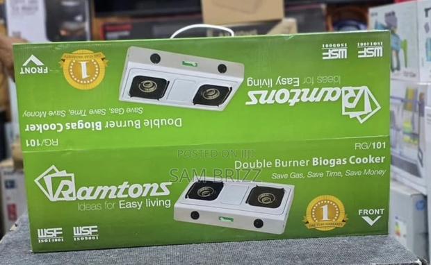 Ramtons Double Burner Biogas Cooker