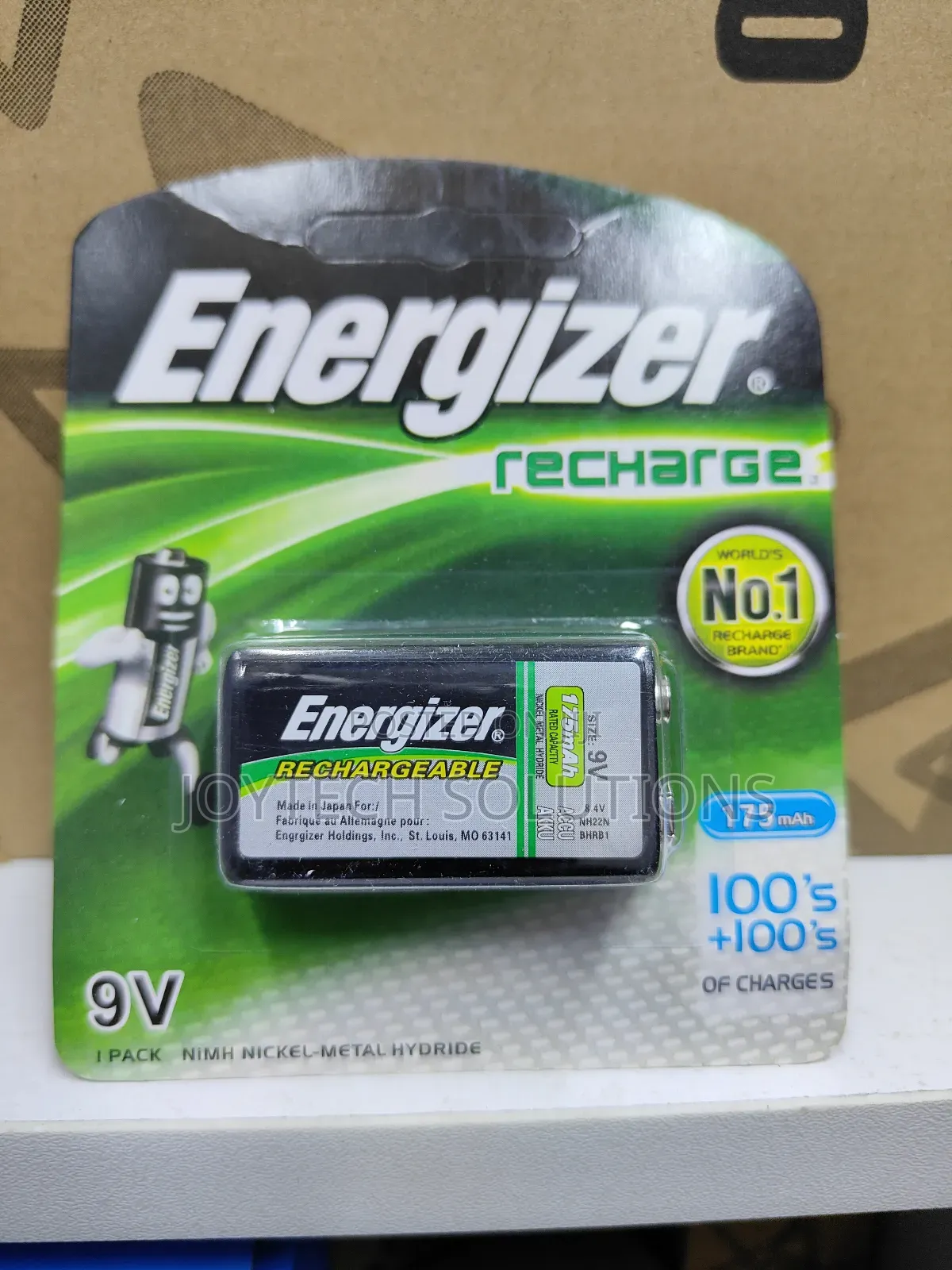 Energizer Recharge 9v Metal Hydride Battery