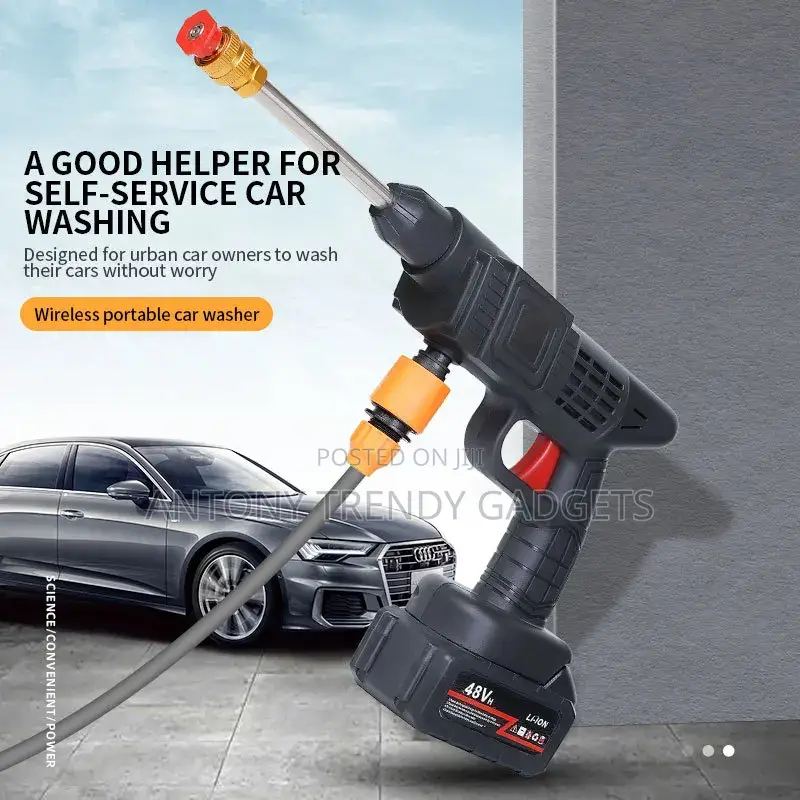 Cordless High Pressure Car Washer Spray Water Gun Portable