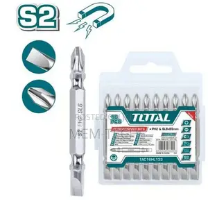 Total Tac16hl133 Screwdriver Bit
Ph2+Sl6.0,65mm,10pcs/Set