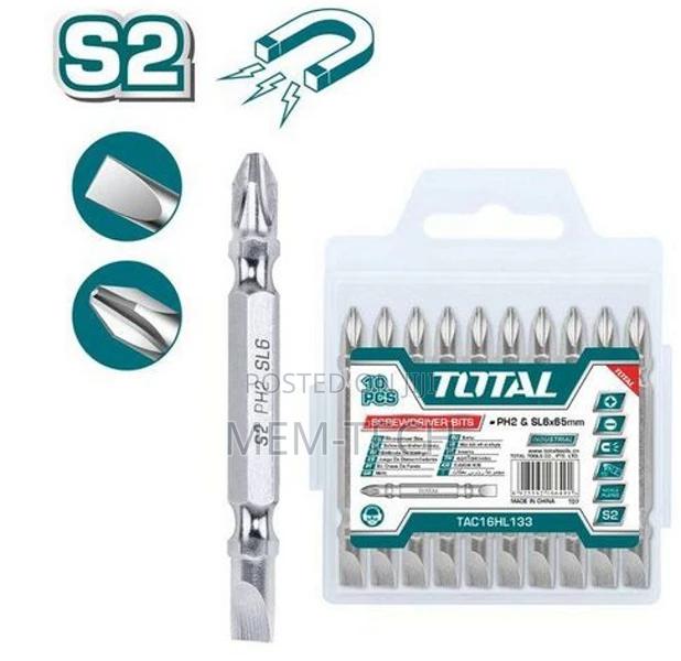 Total Tac16hl133 Screwdriver Bit
Ph2+Sl6.0,65mm,10pcs/Set